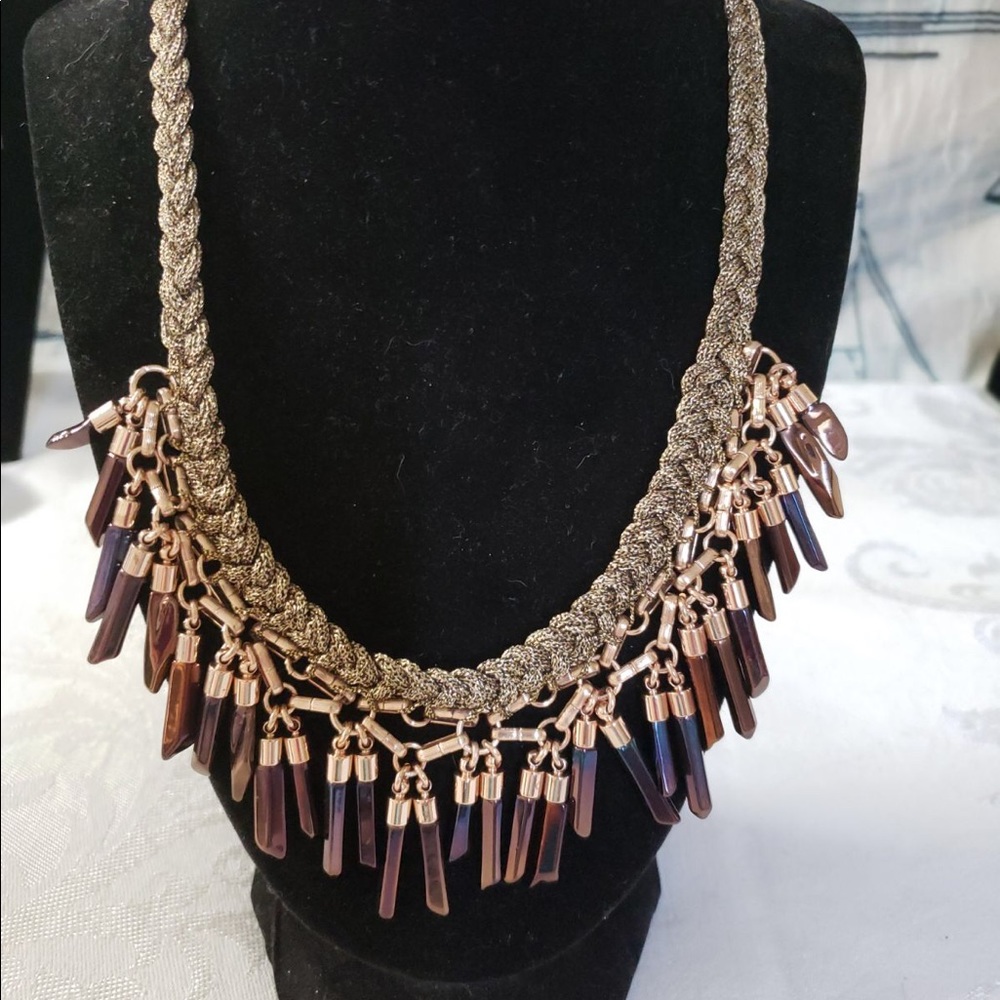 Like New Stella & Dot Bora Fringe necklace retired